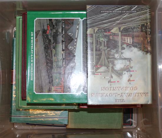 Box of railway books